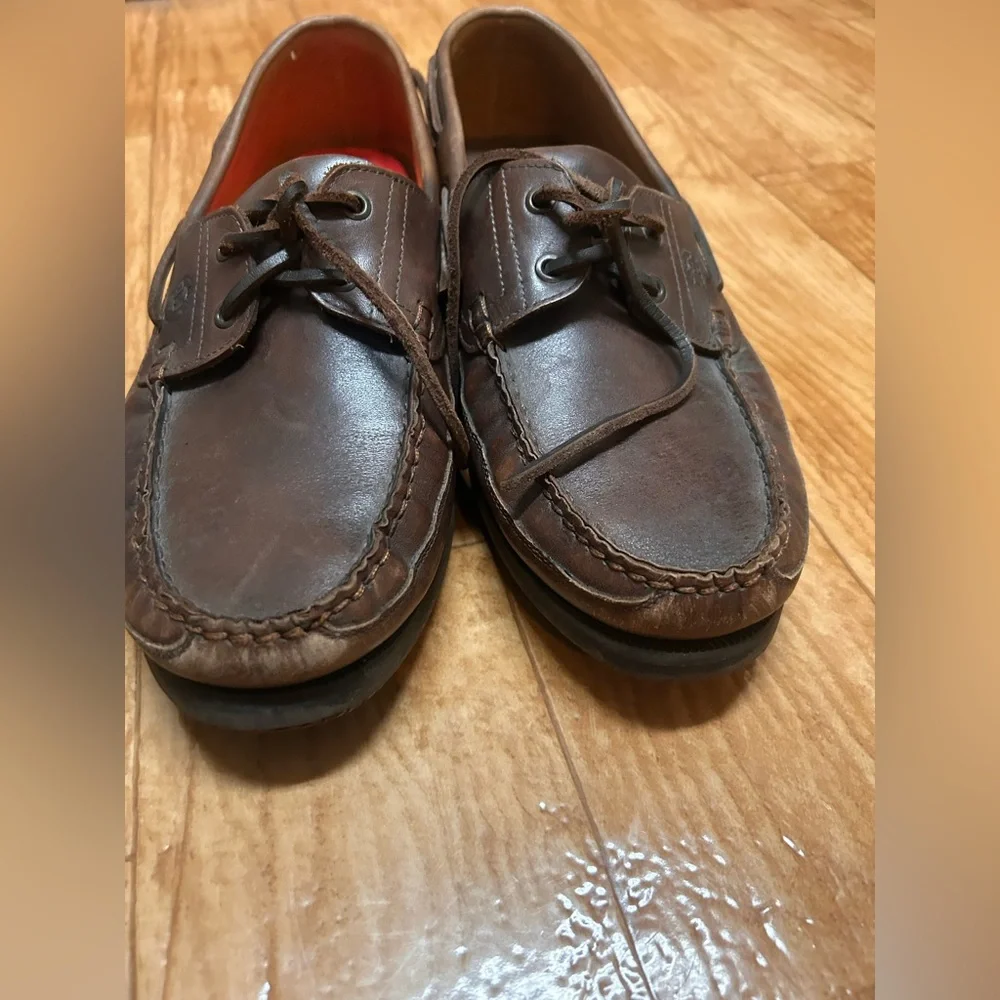 Mephisto Hurrikan Men’s Boat Shoes Brown Leather Loafer shoes 12 Spinnaker $395